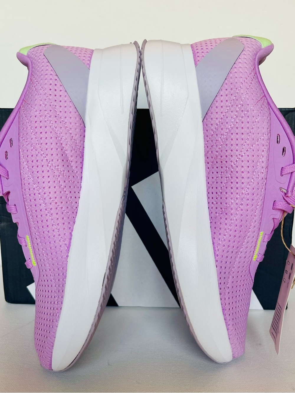 NIB ADIDAS WOMENS DURAMO SL LIGHTMOTION RUNNING SHOES BLISS LILAC SIZE 8.5 - Picture 4 of 12